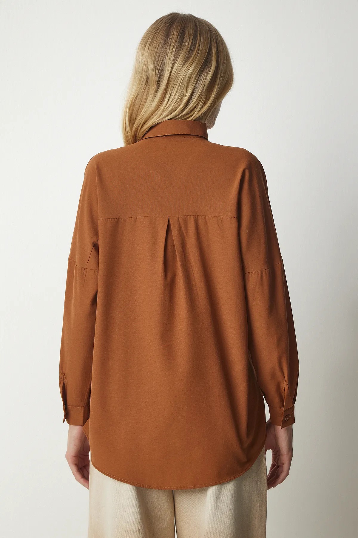 Happiness İstanbul  Hemd - Braun - Oversized