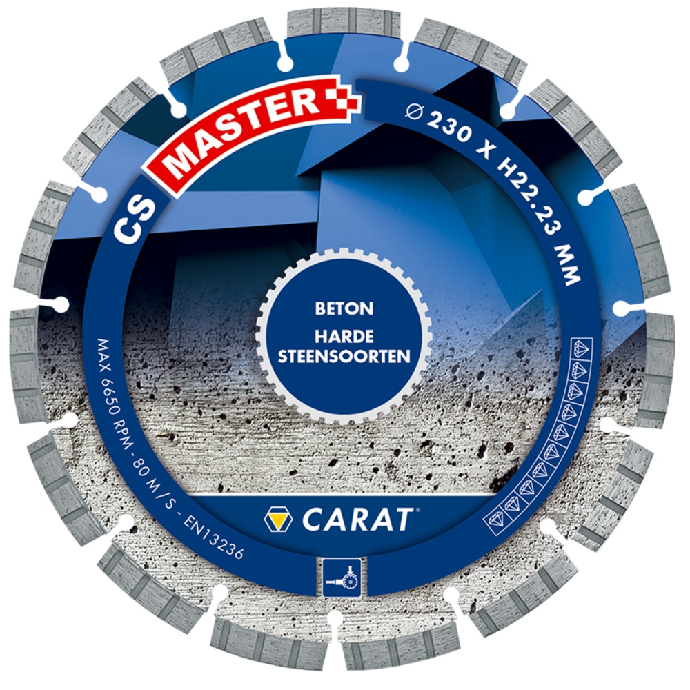 Carat CSM3504000 gyémánt fűrészlap BETON CS MASTER, 350x25,4 MM