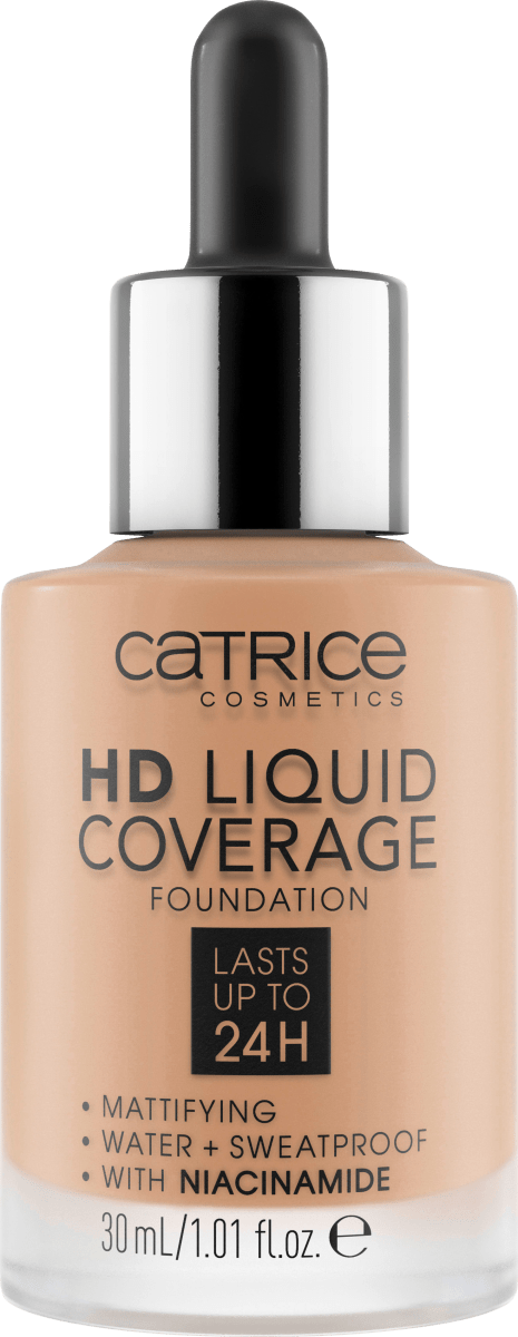 Foundation Liquid HD Coverage 40 Warm Beige, 30 ml