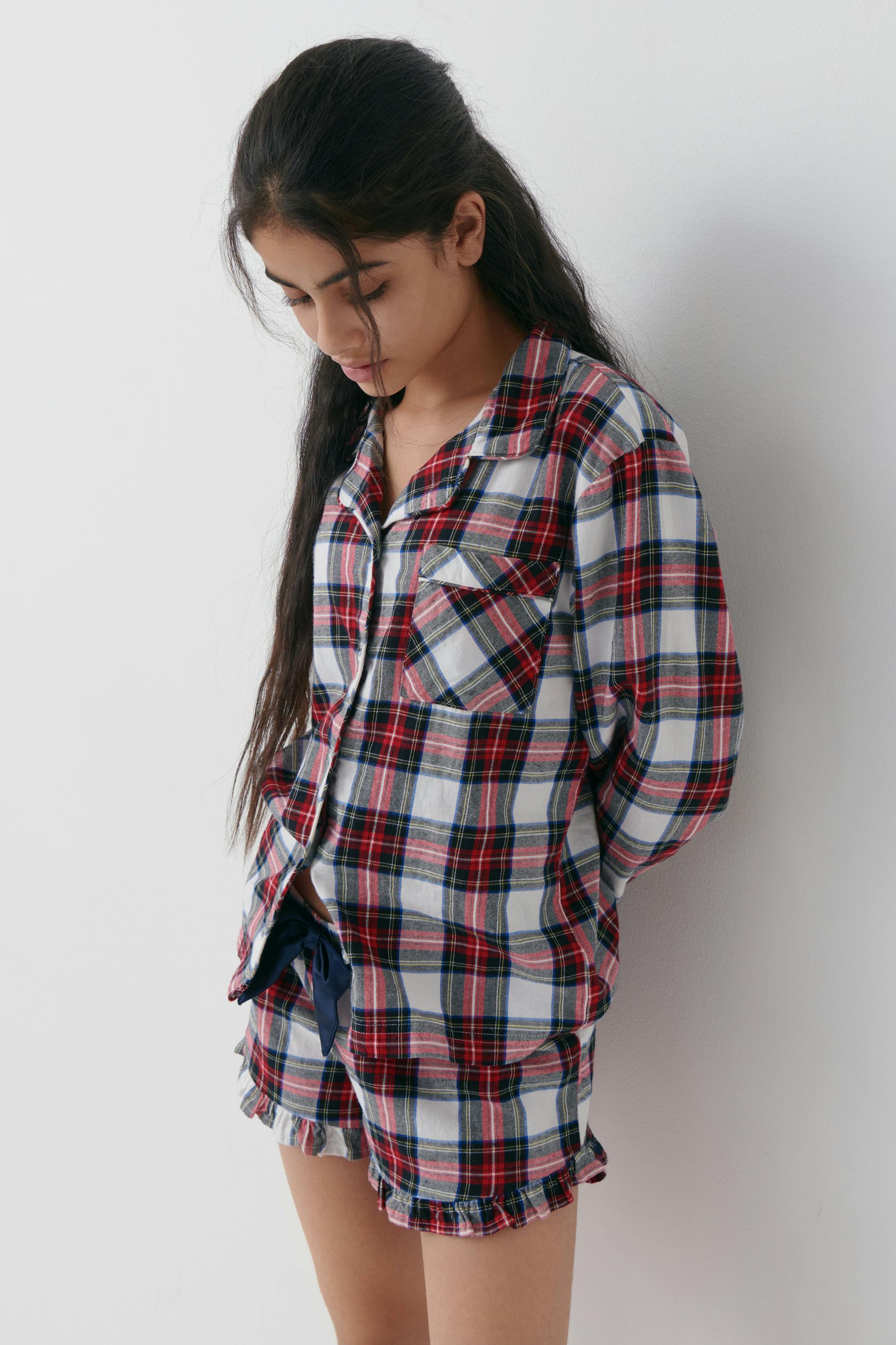 Y flannel pj shorts