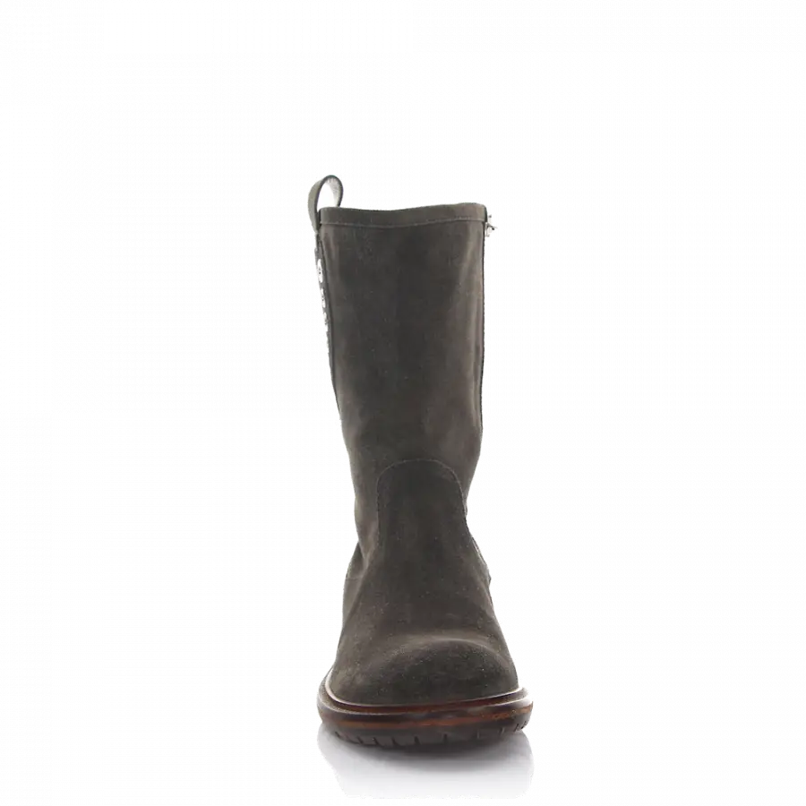 Rossano Bisconti - Stiefeletten Veloursleder Metallverzierung grau - grau