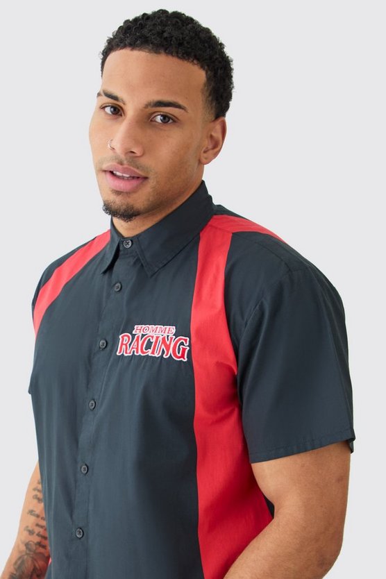 Short Sleeve Boxy Varsity Shirt