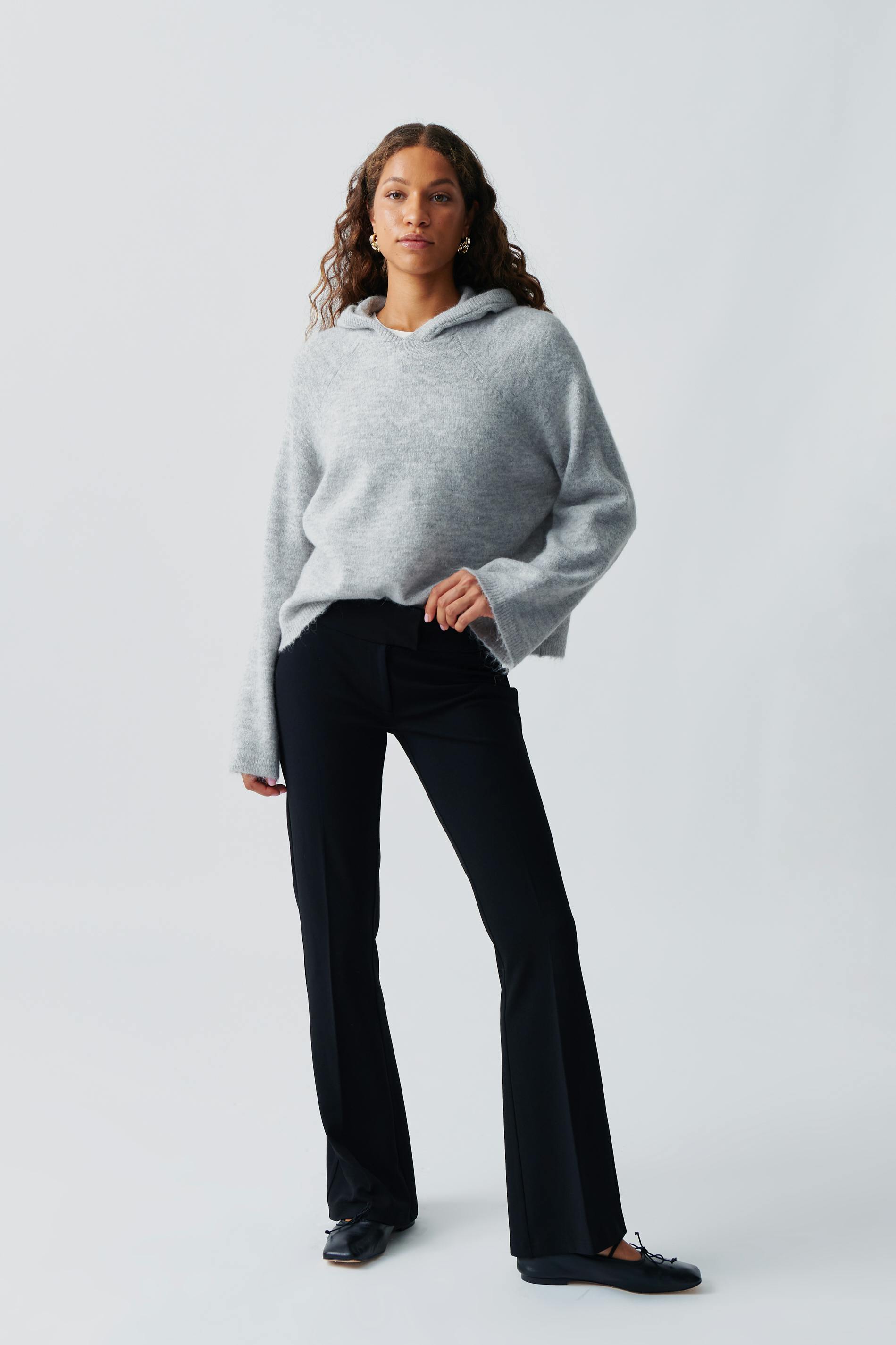 Knitted hoodie