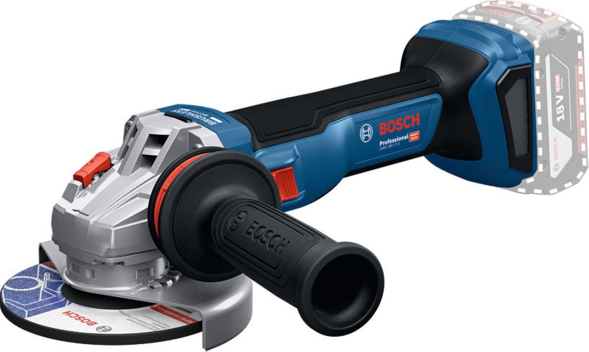 Bosch Blue 06019N4001 GWS 18V-11 S Akku-vinkelsliber 125 mm ekskl. batterier og oplader i L-BOXX