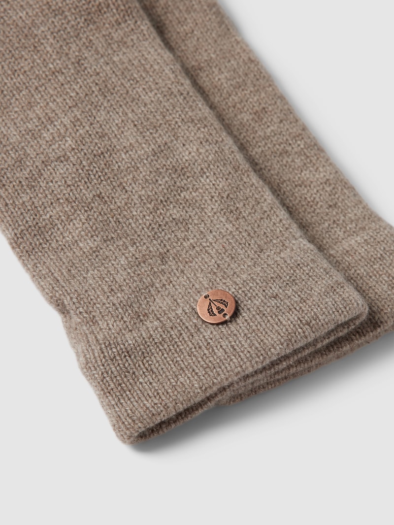 Handschuhe aus Kaschmir in beige