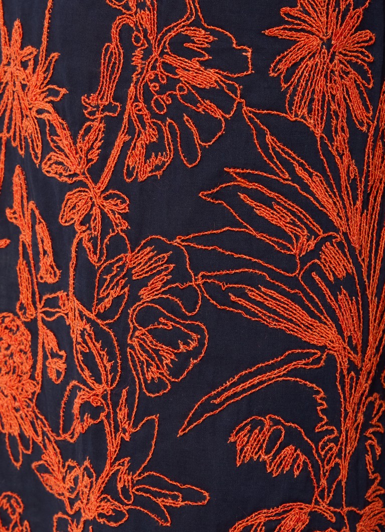 Pantaloni cu talie înaltă și croială largă Antwerp Gaura, cu broderie