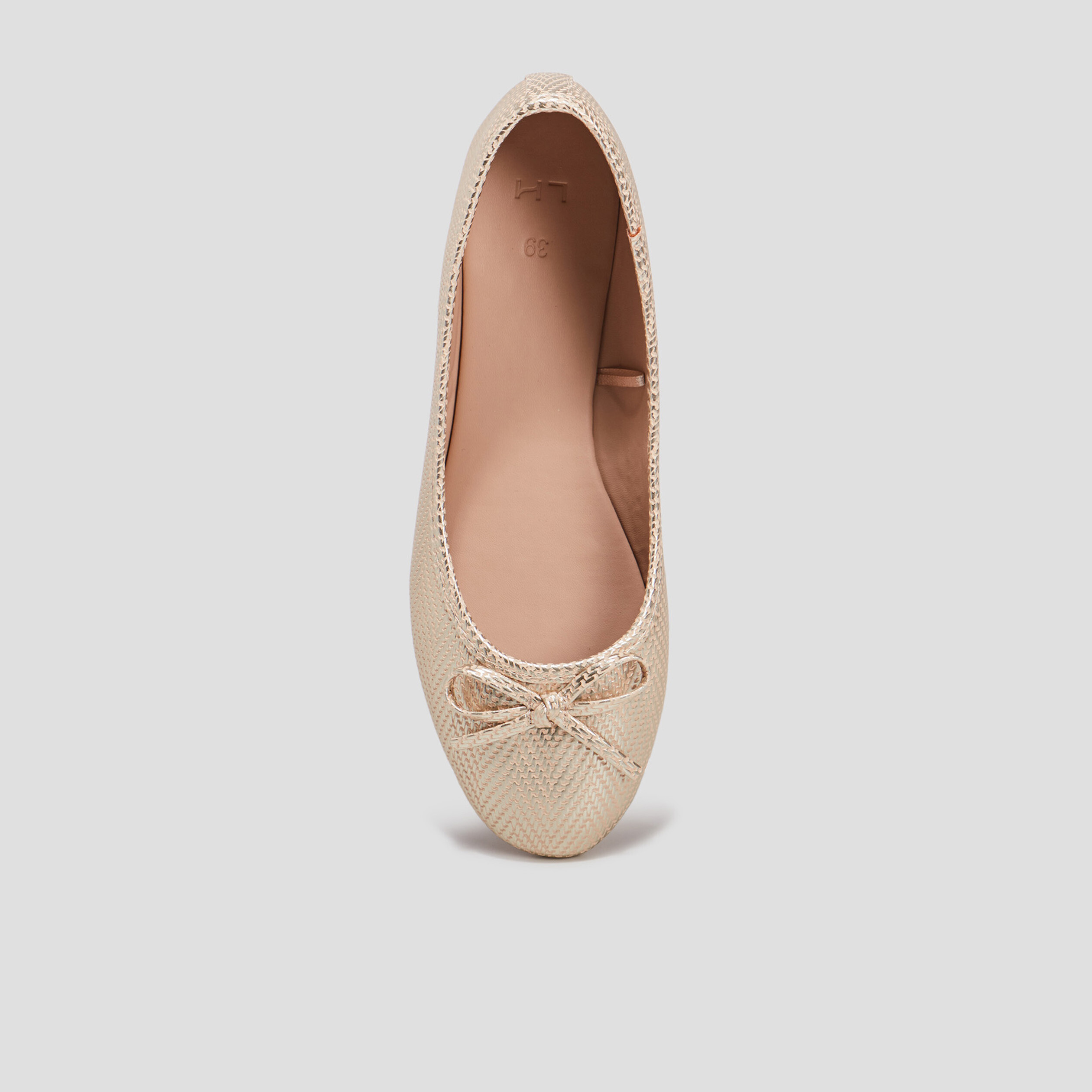 Ballerines détail noeud jaune or femme | La Halle