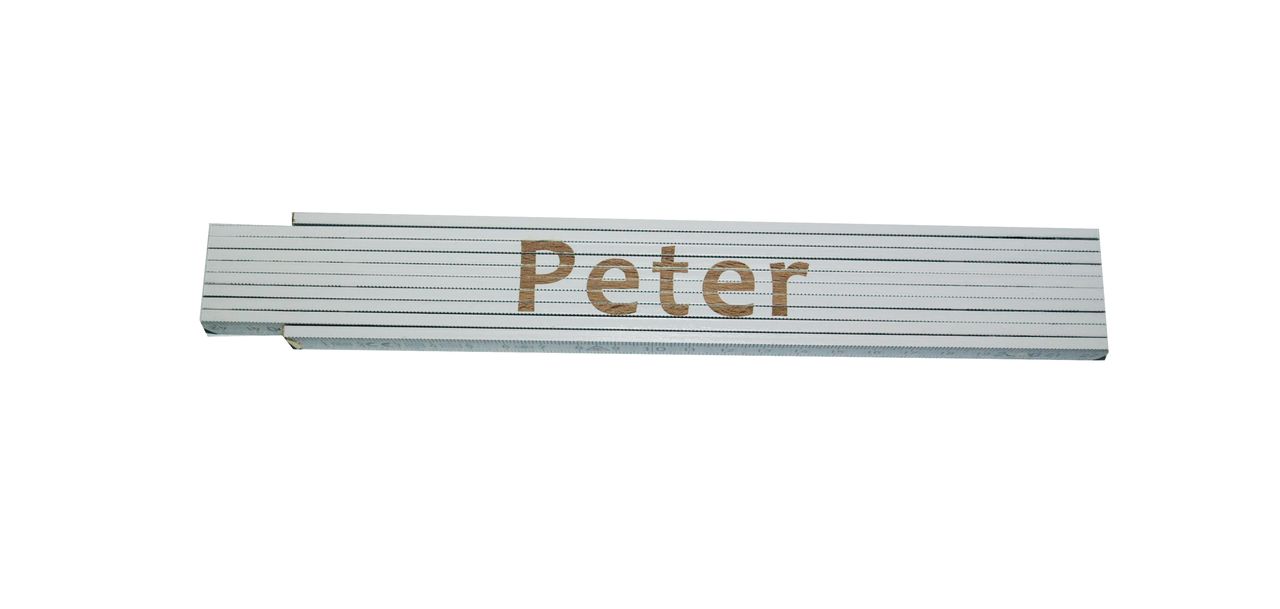 Heka Werkzeuge GmbH Meterstab weiß Peter