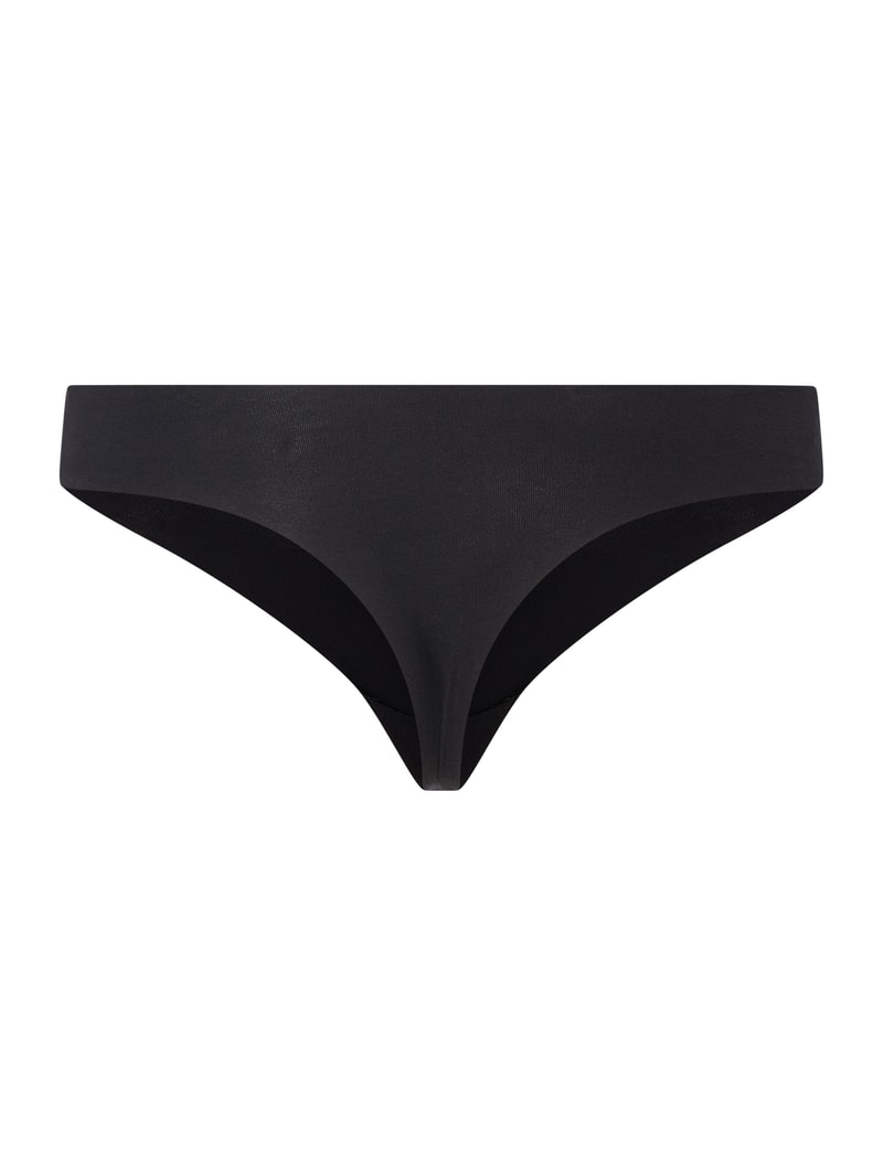 String mit Stretch-Anteil - nahtlos Modell Invisible Cotton in schwarz