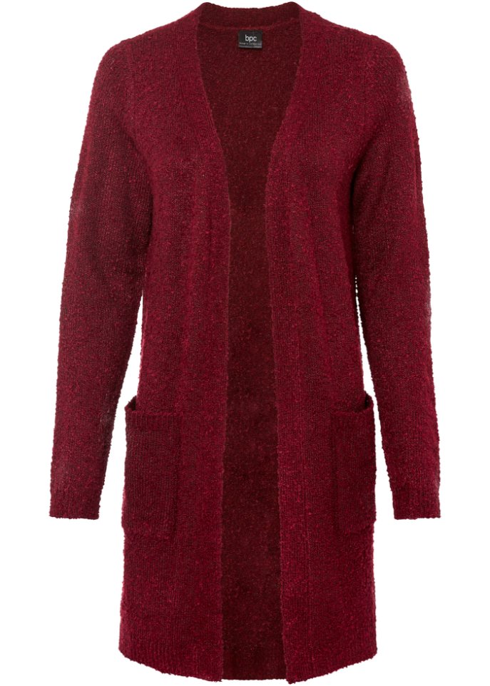 Boucle-Longstrickjacke