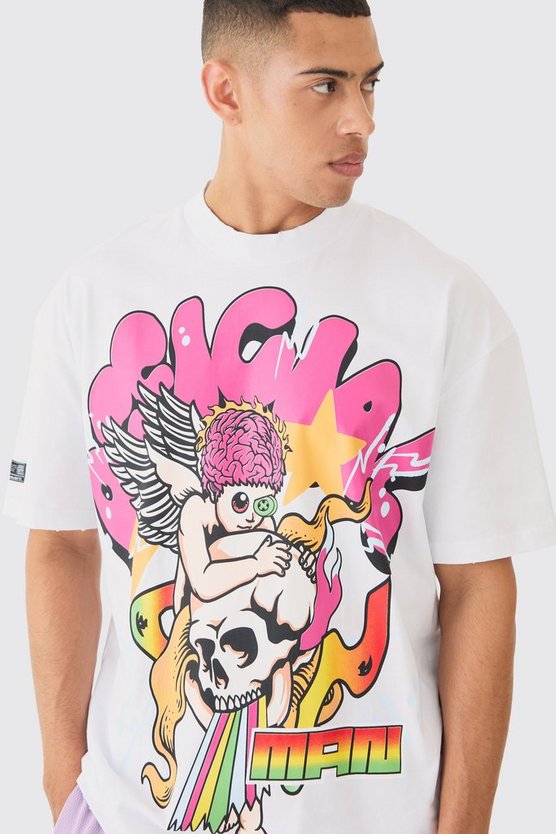 Oversize T-Shirt mit Official-Print