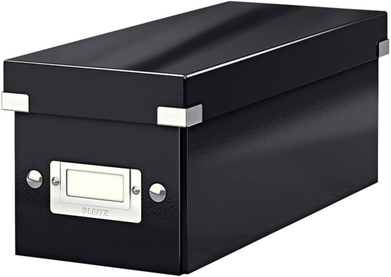 Leitz Click & Store WOW CD Aufbewahrungsbox Polypropylen, Karton Schwarz 14,3 x 35,2 x 13,6 cm