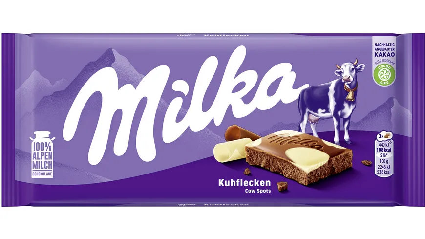 Milka Schokoladentafel Kuhflecken 100 g