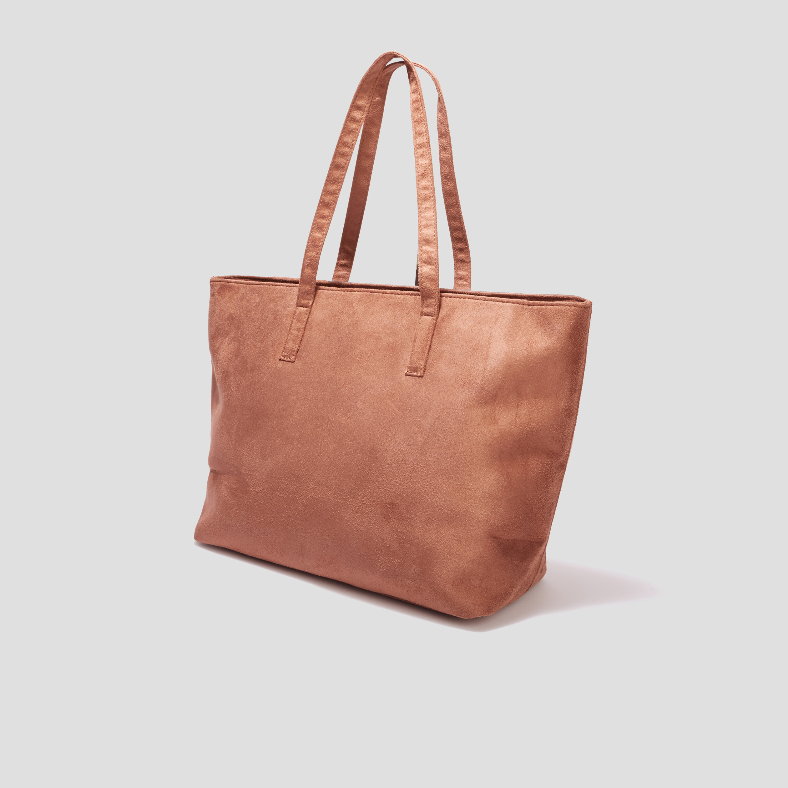 Sac shopper rectangulaire porté-épaule marron femme | La Halle