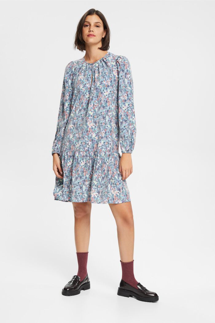 Gemustertes Midikleid