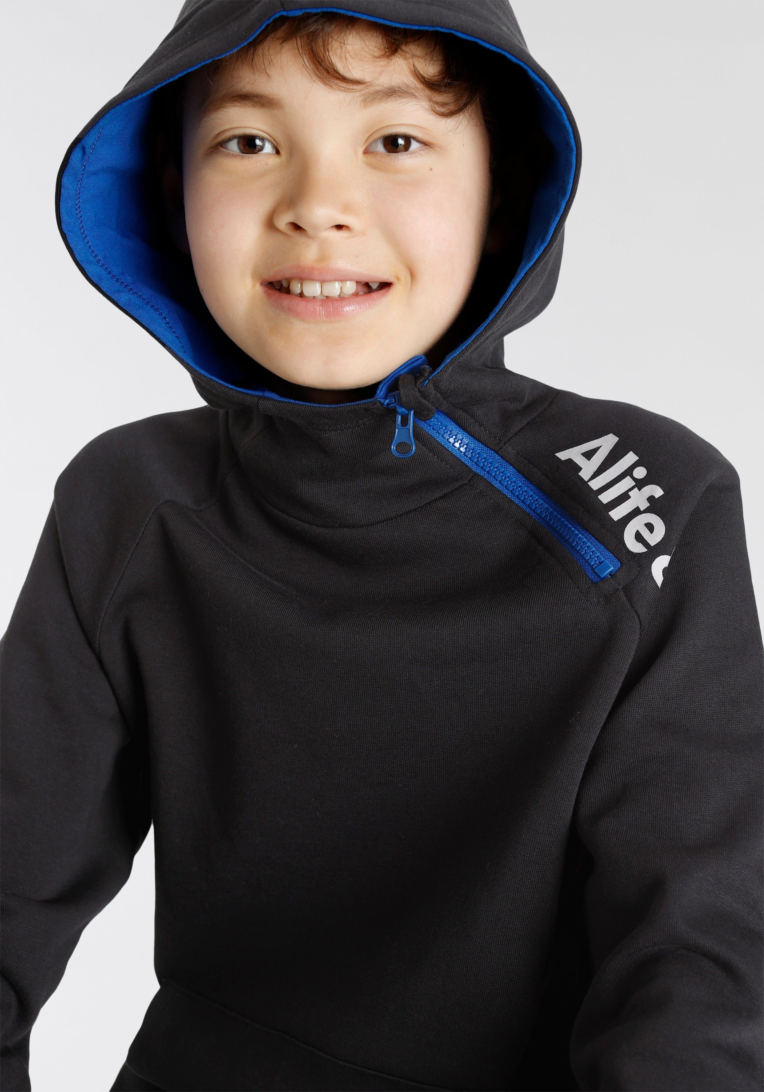 Alife & Kickin Kapuzensweatshirt für Jungen, mit seitlichem Reißverschluß