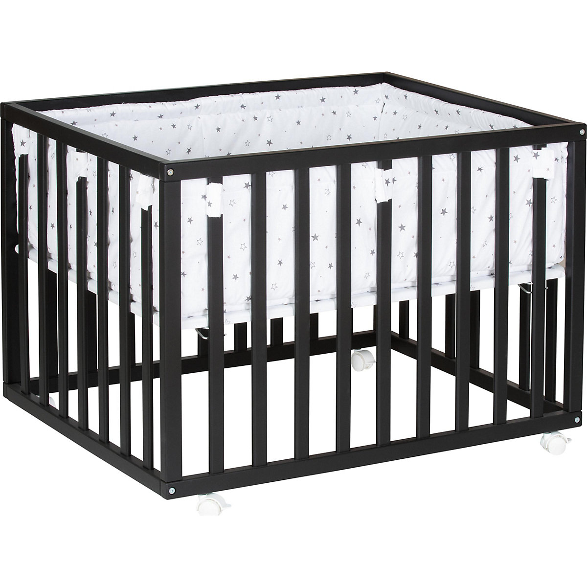 Laufgitter Scandic, schwarz lackiert, B75 x L97 x H70 cm