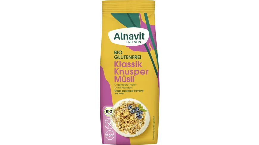 Alnavit Bio Klassik Knusper Müsli glutenfrei 350 g