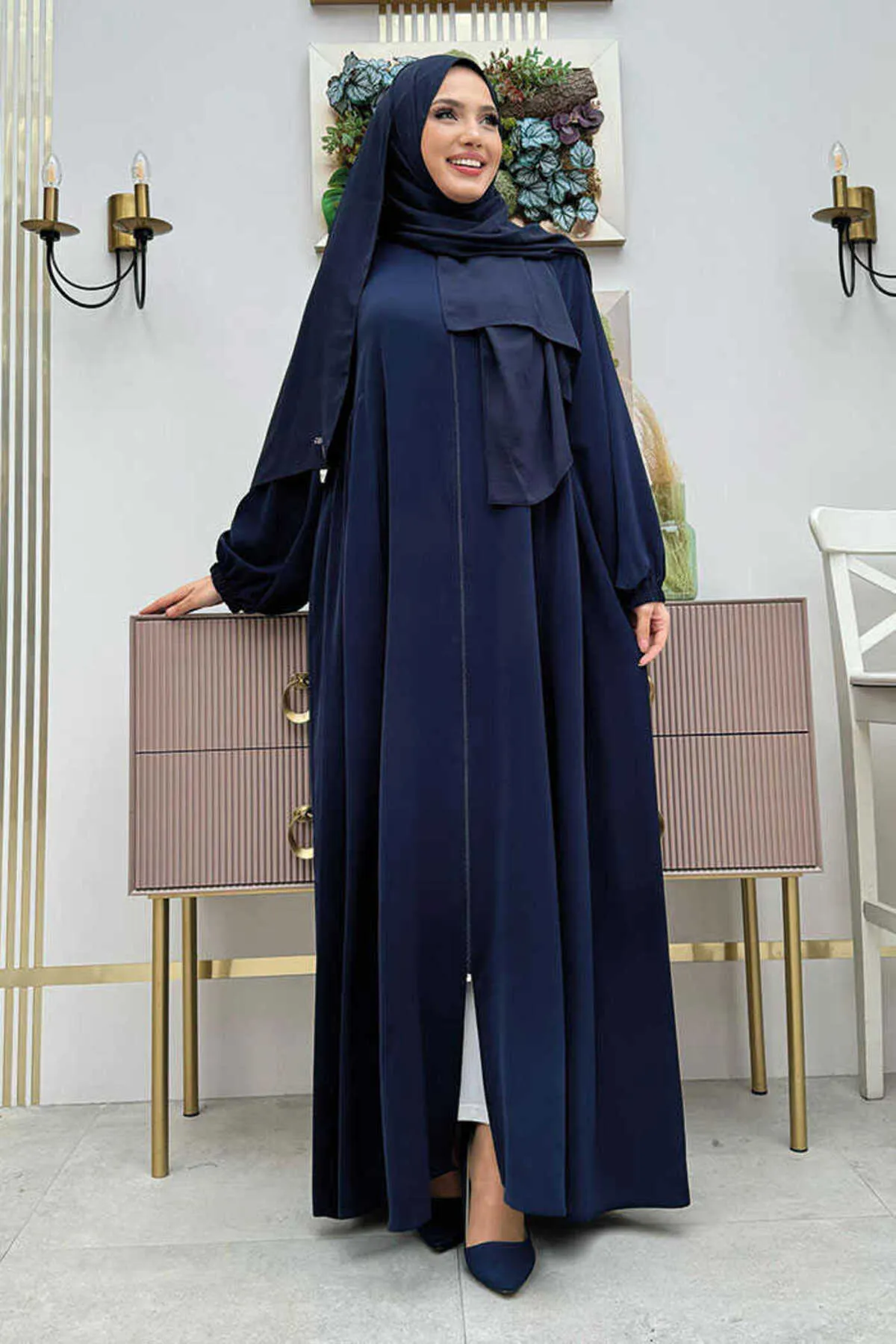 Bym Fashion  Cap & Abaya - Dunkelblau - Basic