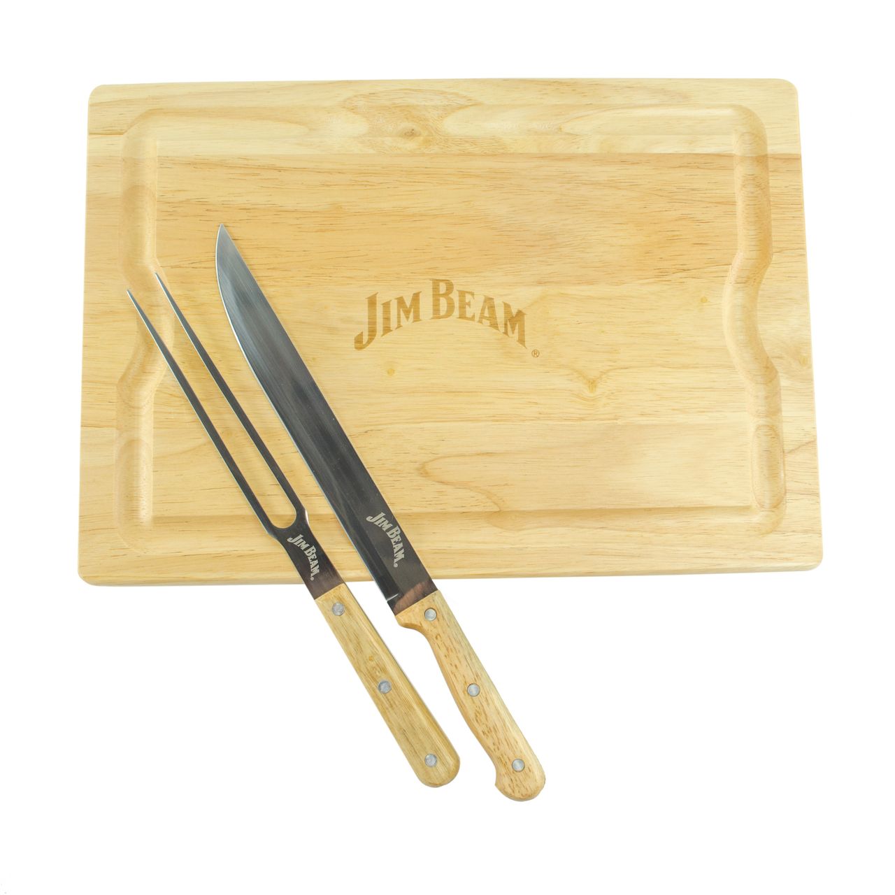 Jim Beam Schneidebrett mit Messer und Gabel