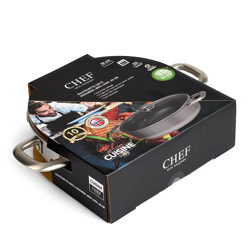Cuisine Chef Sautegryte ø 28 cm m/lokk Onyx keramisk Cuisine