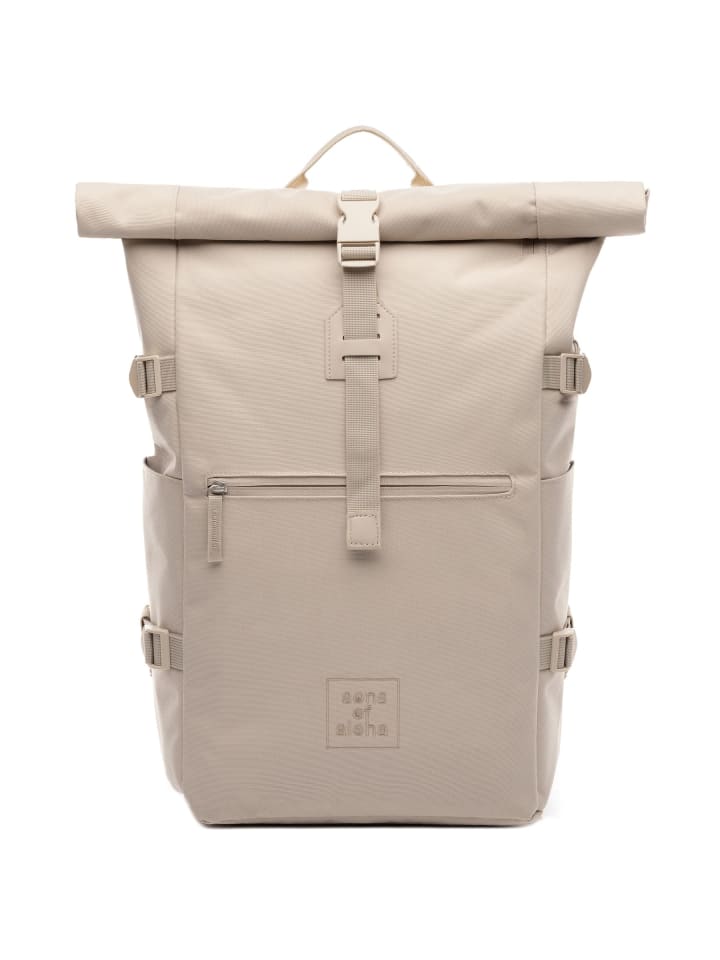 SONS OF ALOHA Rucksack XL RollTop Rucksack KANE erweiterbar| Laptop-Fach groß in beige günstig kaufen onesize