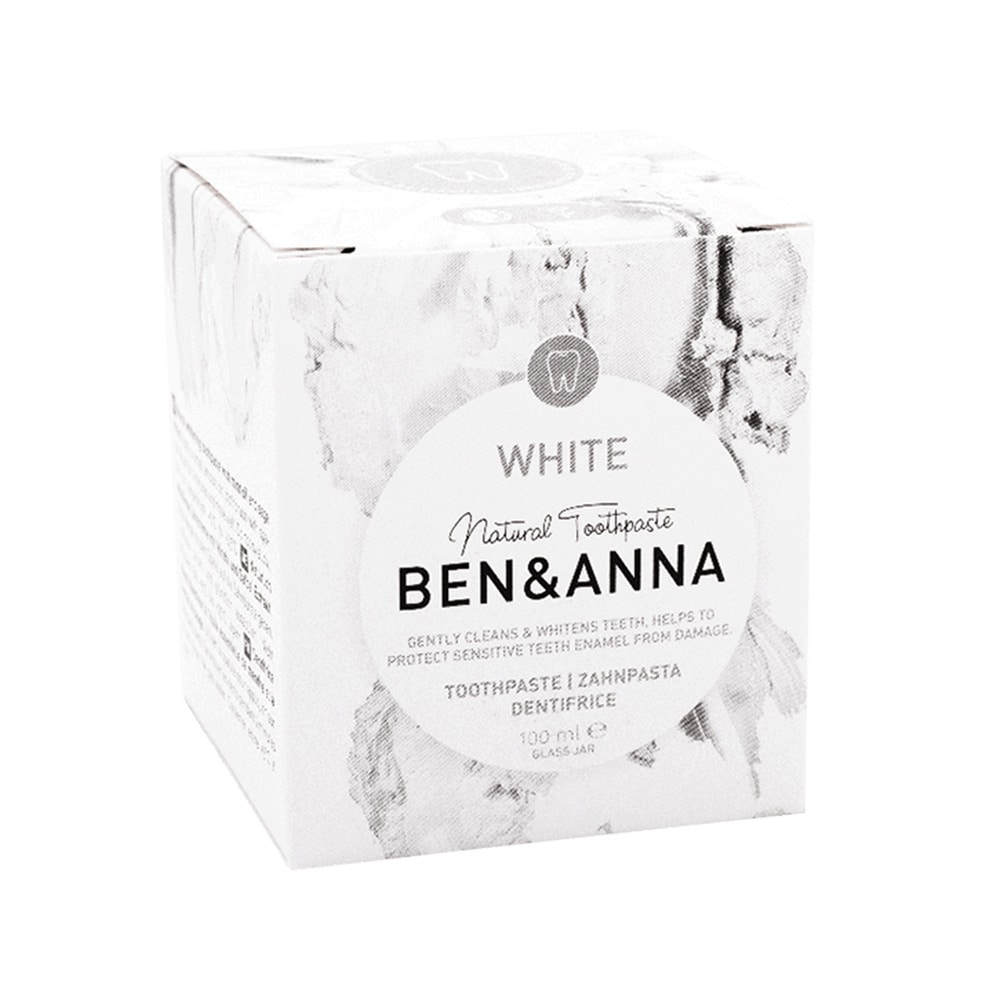 ben & anna Blancheur White - Sans Fluor Dentifrice naturel en pot