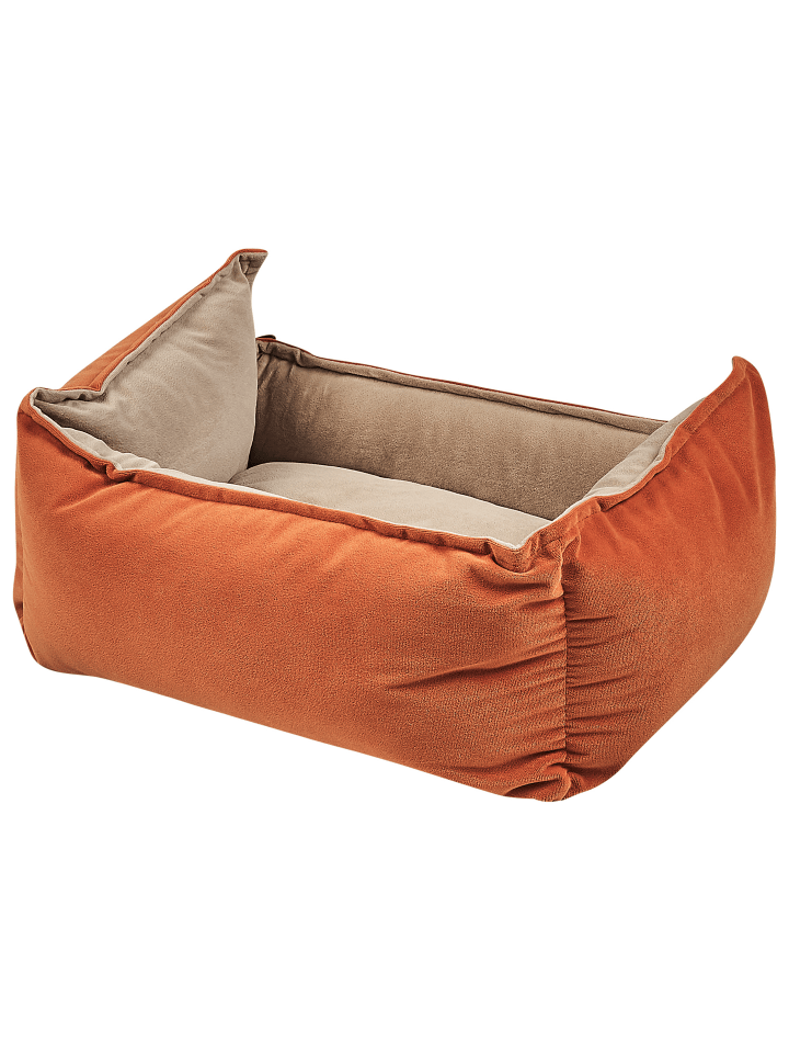 Beliani Tierbett IZMIR in Beige/Orange - (W) 50 x (H) 18 x (L) 35 cm günstig kaufen onesize