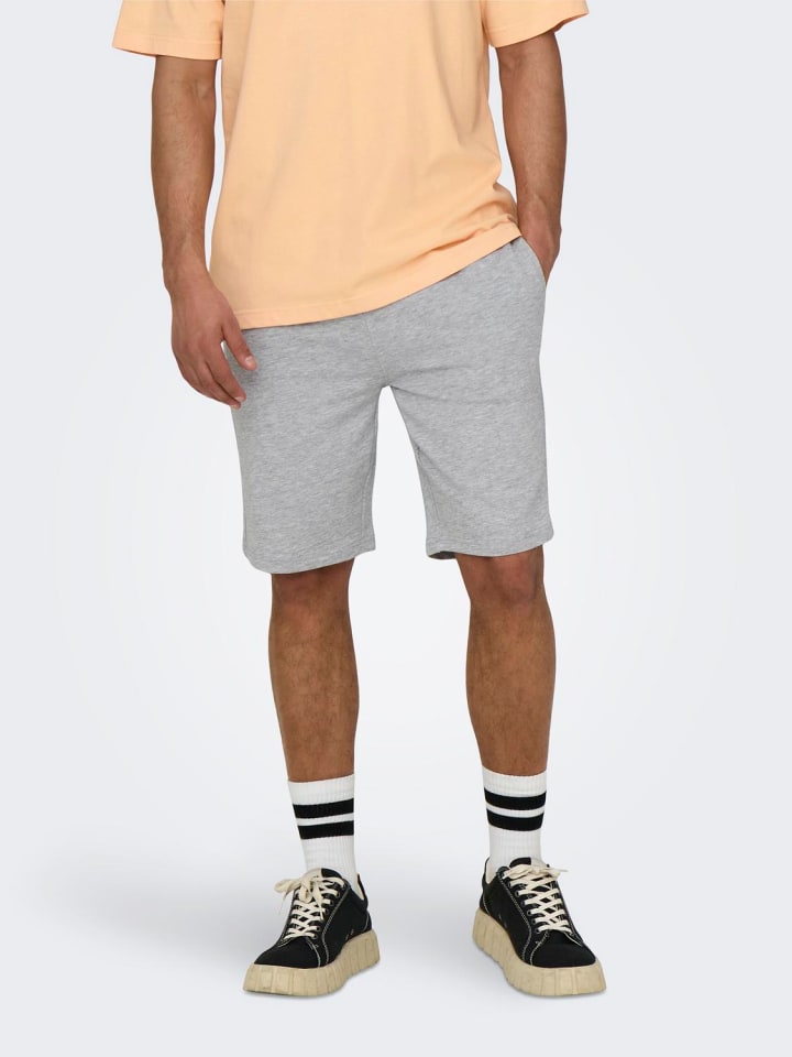 Only&Sons Kurze Jogginghose ONSNEIL in Grau-2 günstig kaufen