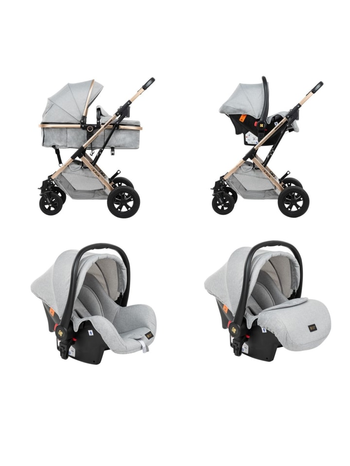 Kikkaboo Kombikinderwagen Kaia 3 in 1 in grau günstig kaufen onesize