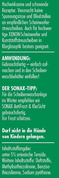 SONAX ScheibenReiniger, gebrauchsfertig, Citrusduft, 5 l - ATU
