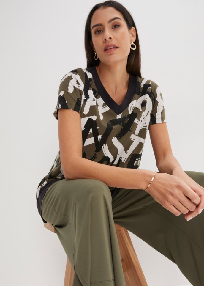 Long-Shirt mit Kurzarm