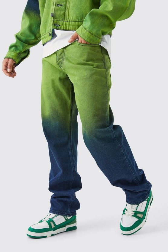 Lockere Jeans mit Farbverlauf