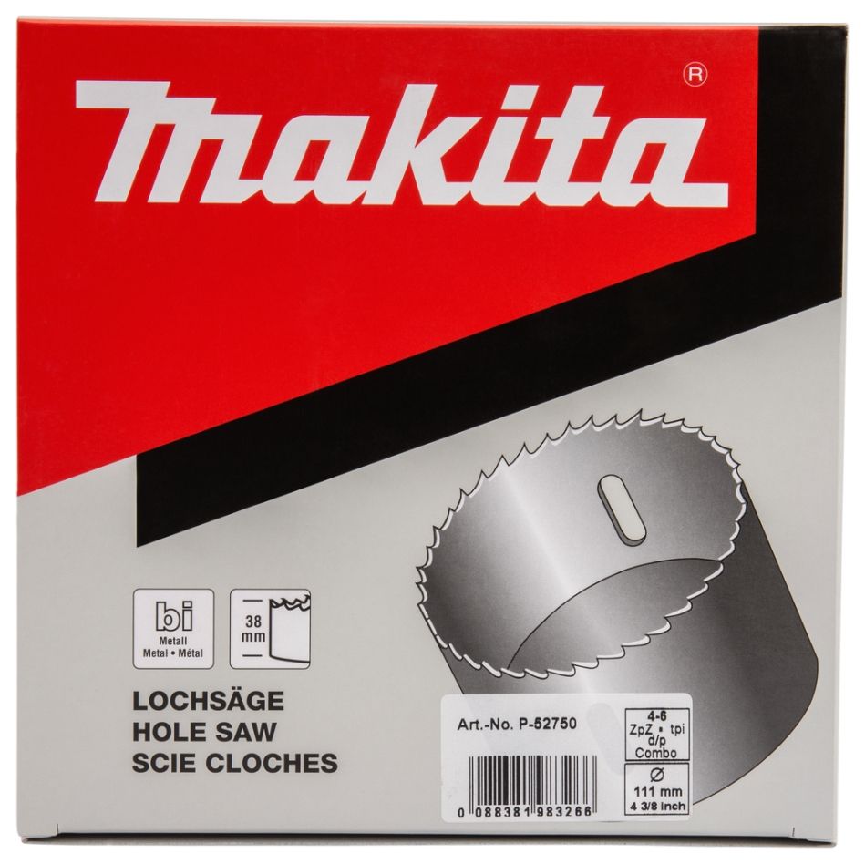 Scie cloche Makita Accessoires P-52750 111 mm HSS bimétal blanc
