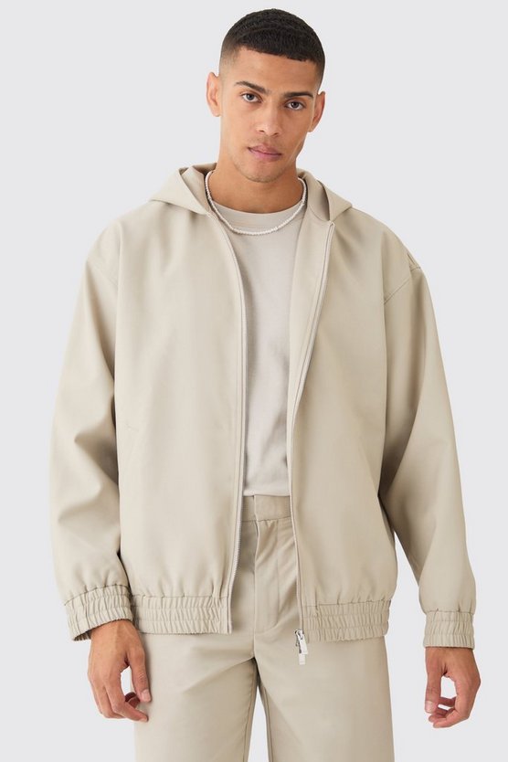 Oversize Bomberjacke mit Kapuze