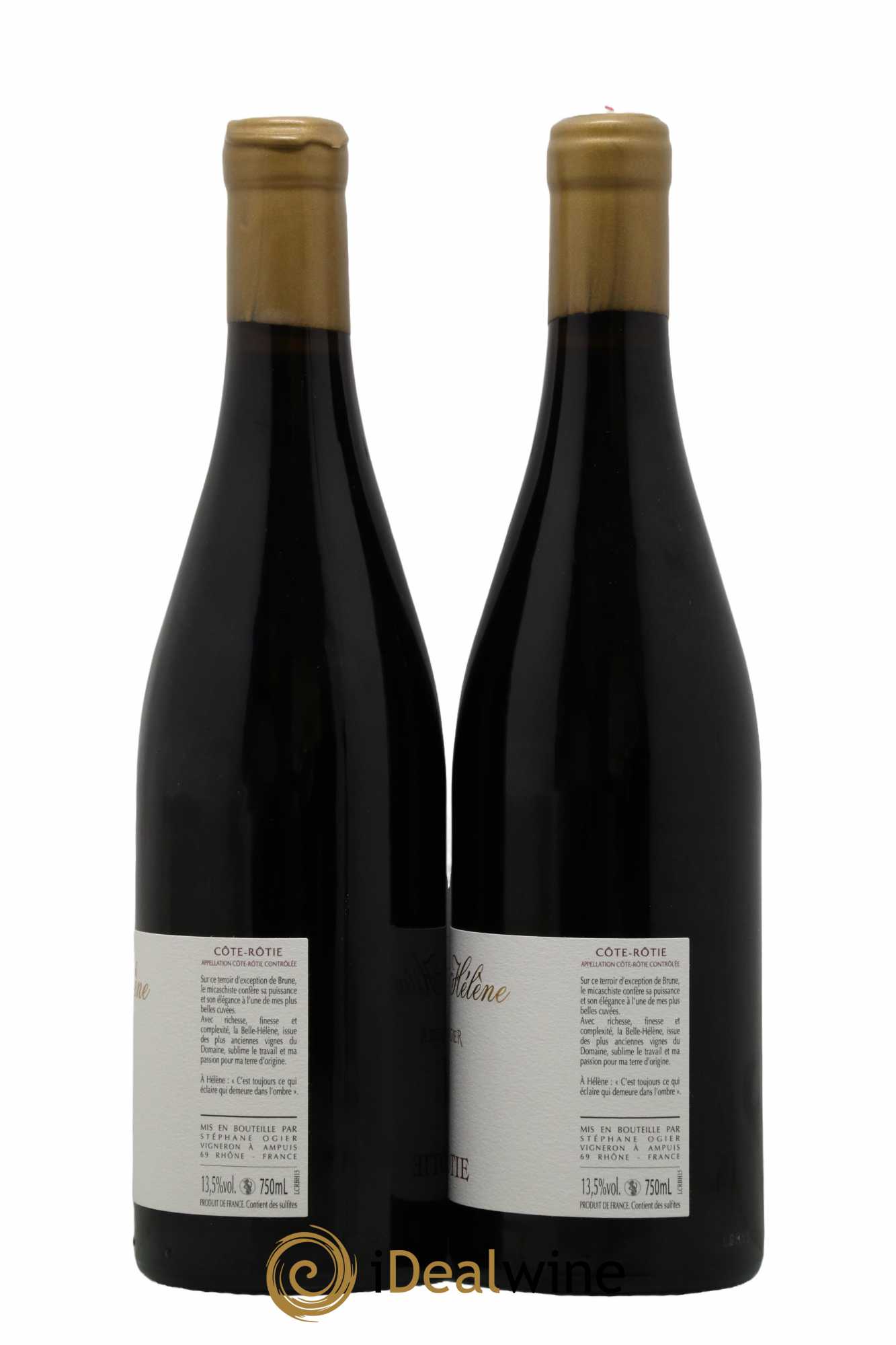 Côte-Rôtie La Belle Hélène Stéphane Ogier  2015 - Lot de 2 Bouteilles