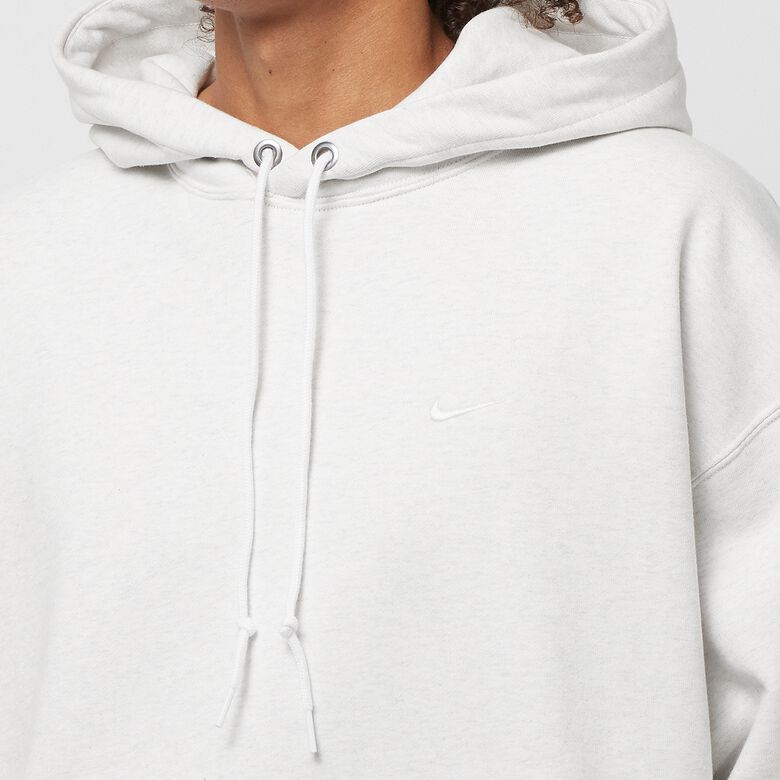 NIKE Solo Swoosh Fleece Hoodie birch heather/white