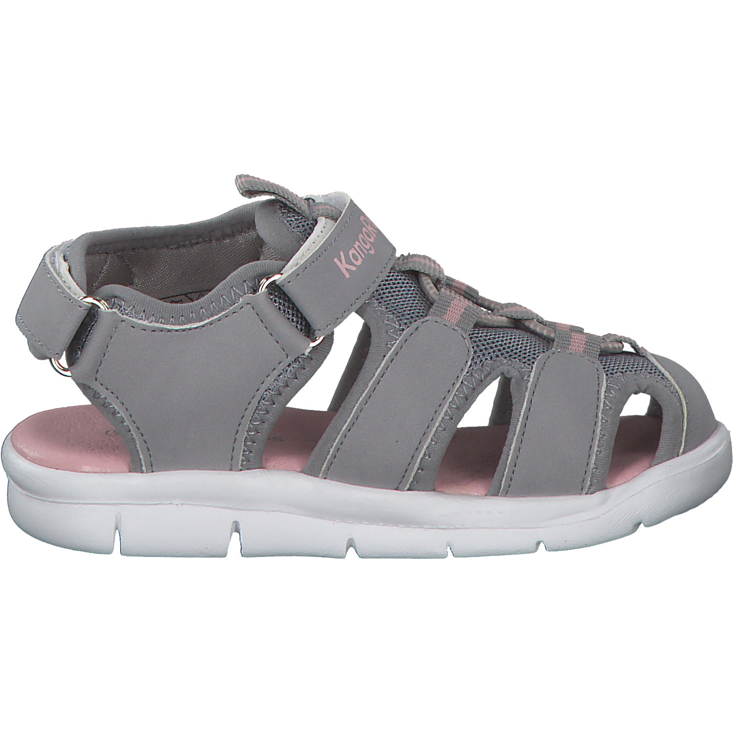 KangaROOS K-Grobi 02035, Sandalen (Kinder), Kinder, Grau (Rock/Powder/Can)