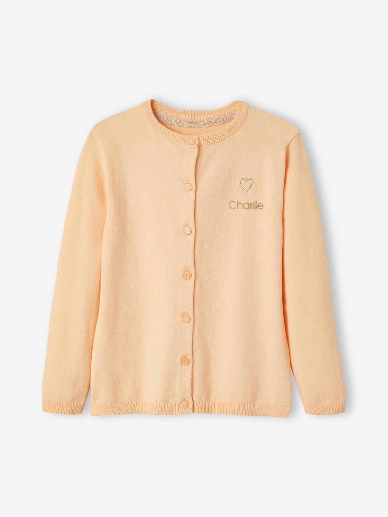 Vertbaudet Mädchen Strickjacke  BASIC, personalisierbar Oeko-Tex - nachtblau