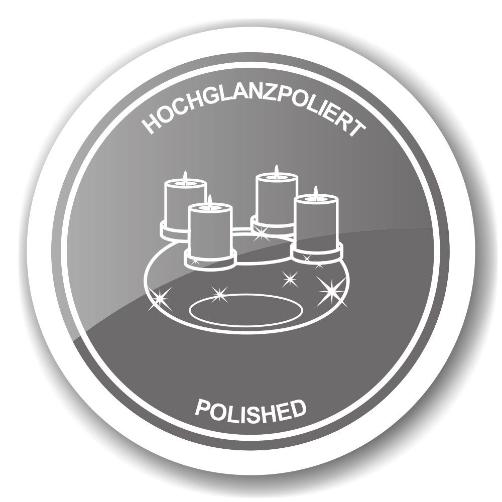 EDZARD Adventskranz Milano M, (28 cm) Kerzenhalter für Stumpenkerzen, Adventsleuchter als Weihnachtsdeko für 4 Kerzen á Ø 6 cm, Kerzenkranz als Tischdeko mit Silber-Optik, vernickelt