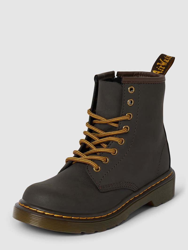 Boots aus Leder Modell '1460 J' in dunkelbraun