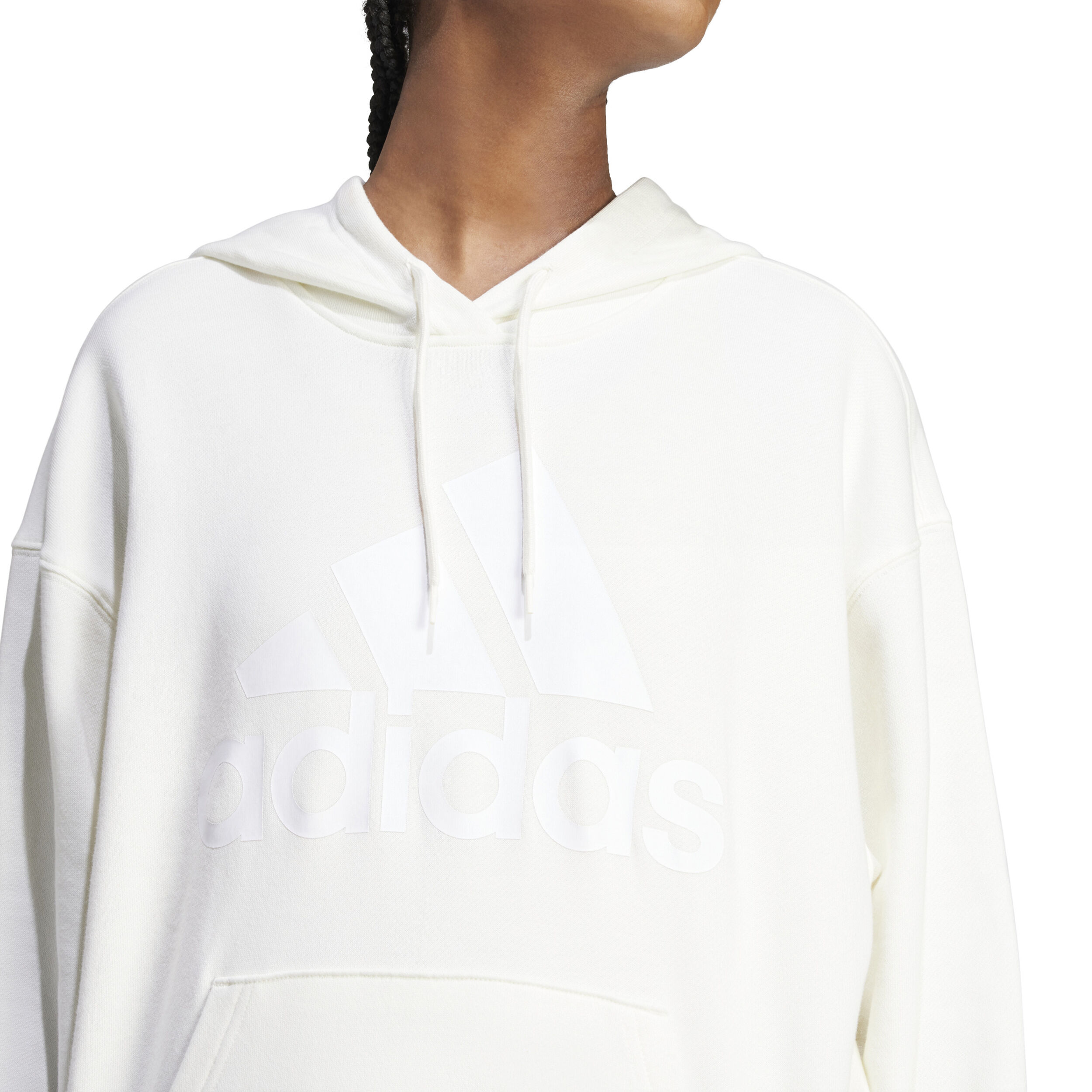 Big Logo French Terry Hoody Damen - Creme