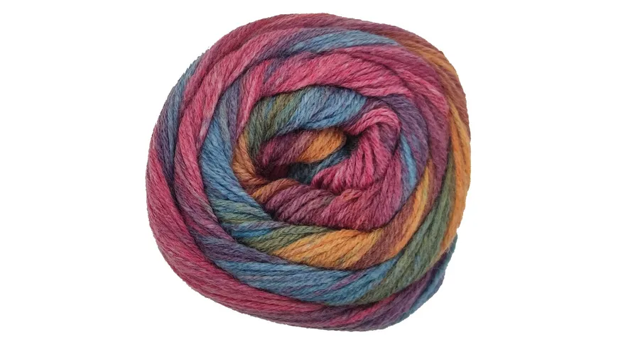 Lana Grossa Sockenwolle Meilenweit 100 Sorbetto 4-fach 100 g 6263 - Blau/Rot/Orange