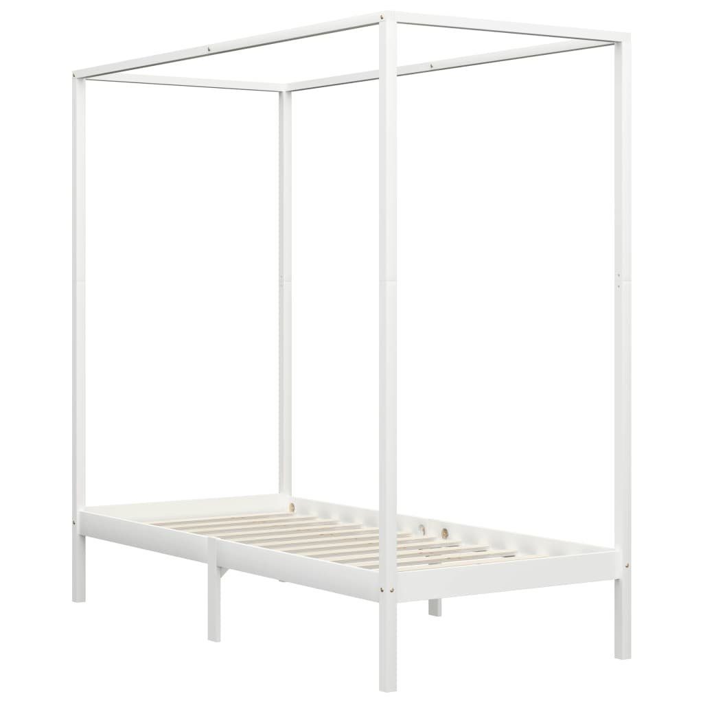 möbelando Himmelbett 299785 (LxBxH: 204x94x200 cm), aus Kiefer in Weiß