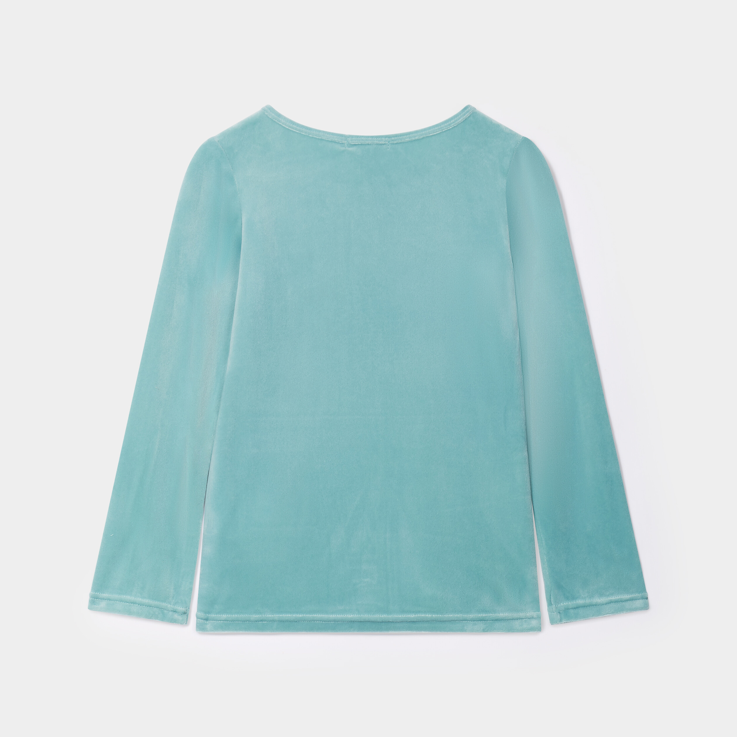 Ensemble pyjama legging t-shirt velours vert clair fille | La Halle