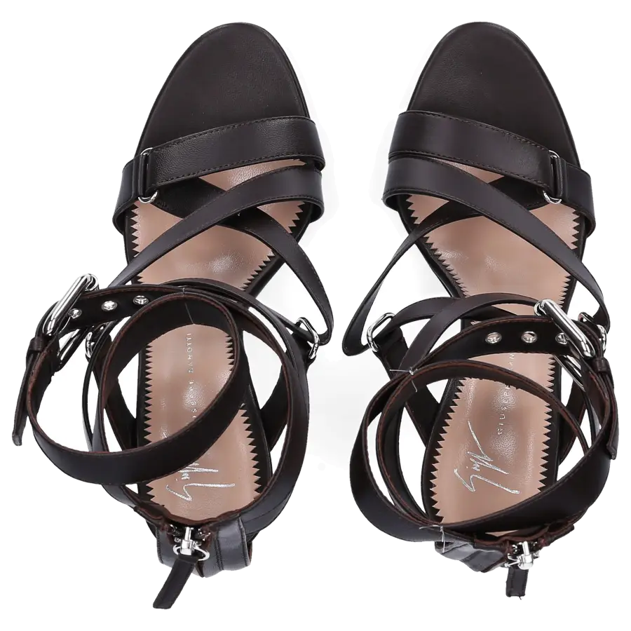 Giuseppe Zanotti - Riemchensandalen LARRISA Kalbsleder braun - braun