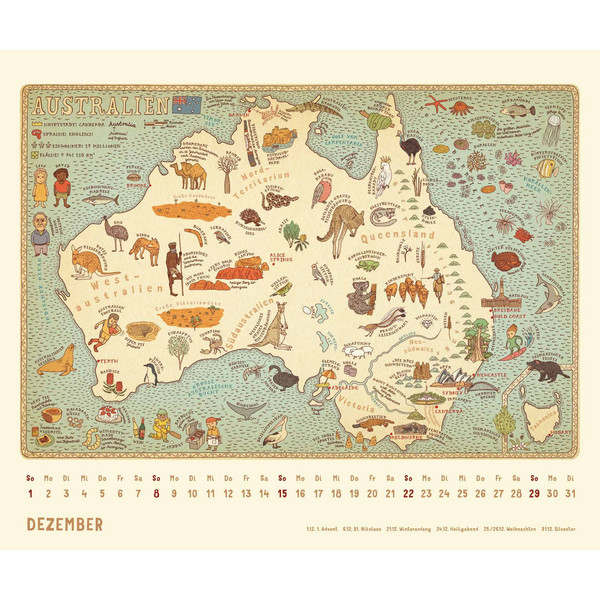 ALLE WELT 2024 - LANDKARTEN-KALENDER VON DUMONT - Kalender