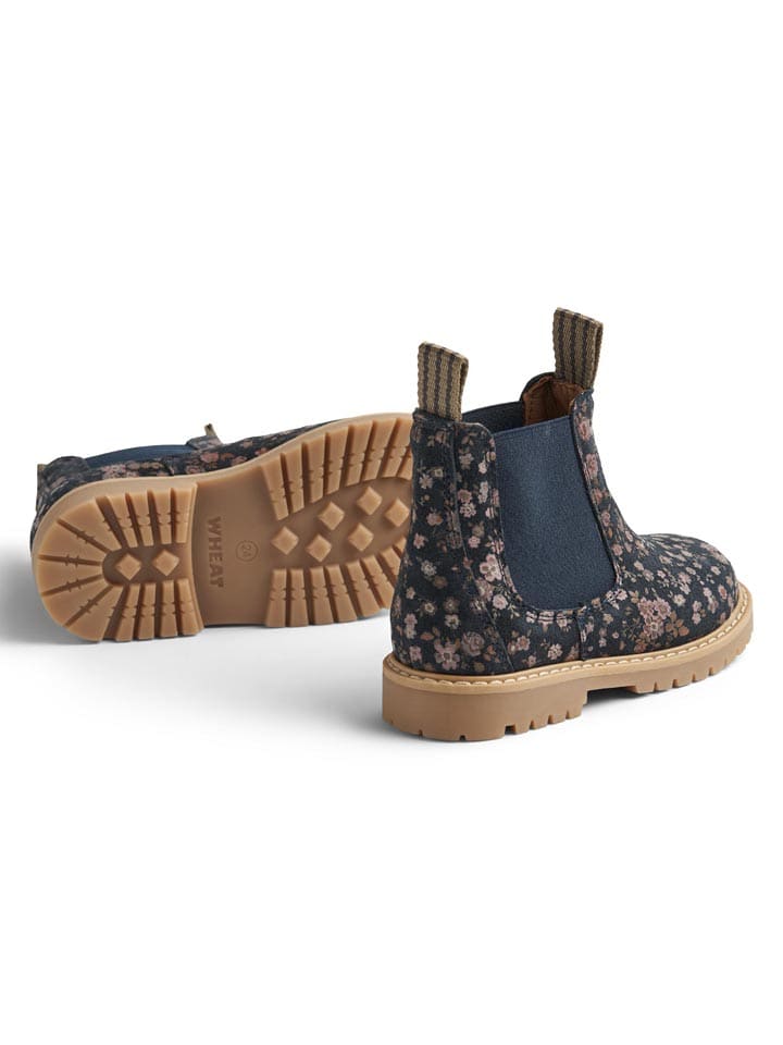 Wheat Leder-Chelsea-Boots in Dunkelblau günstig kaufen