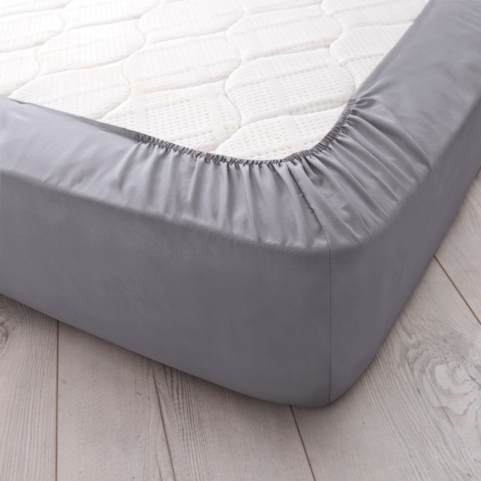 Drap-housse uni microfibre bonnet 28 cm
