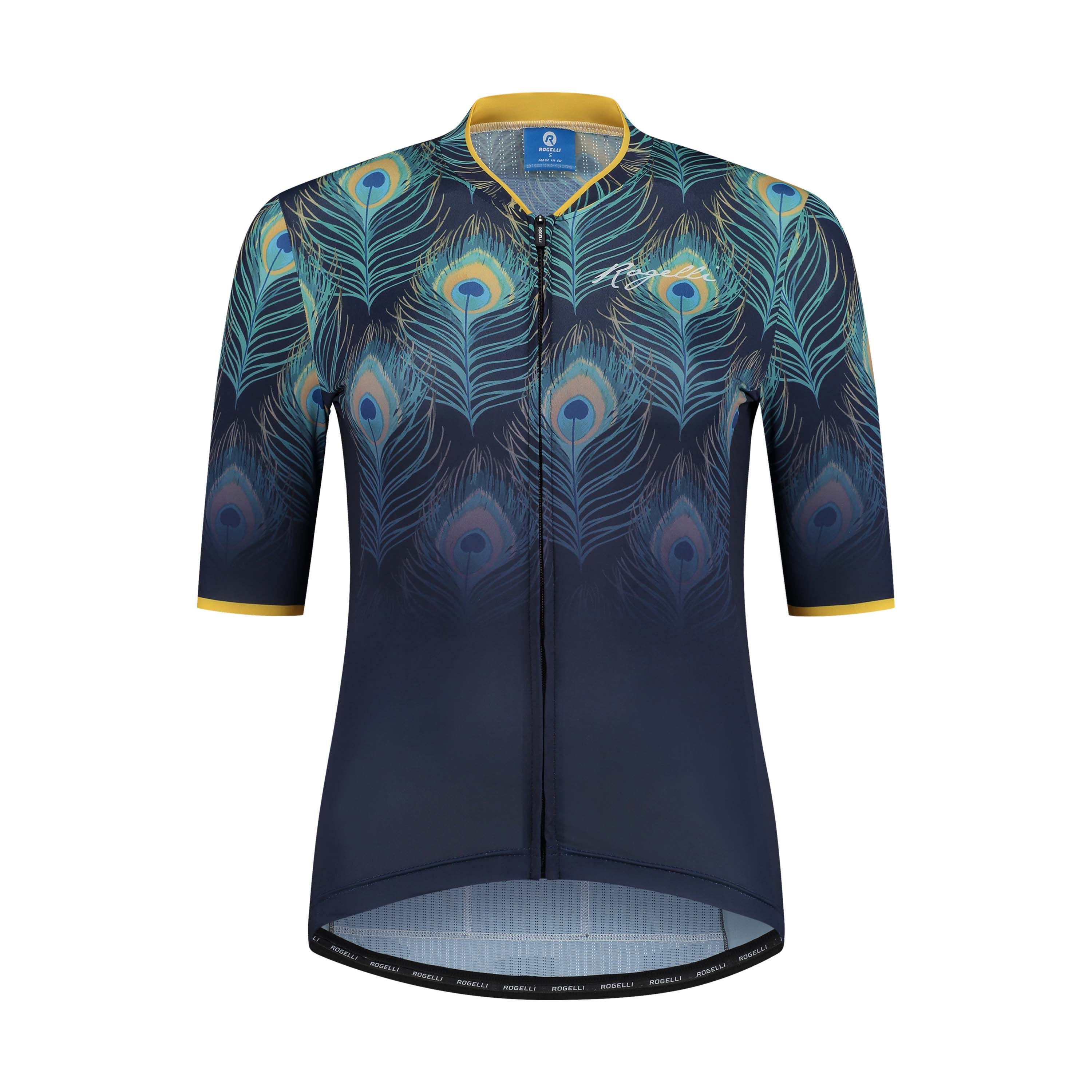 Rogelli Animal Blau/Gelb Damen Radtrikot Kurzarm